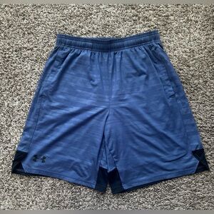 Under Armour Blue Athletic Gym Shorts Men's Medium